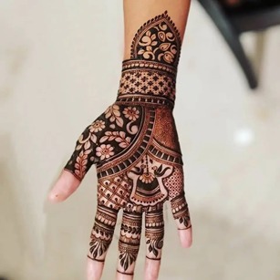 Birds Cripping Mehndi Pattern